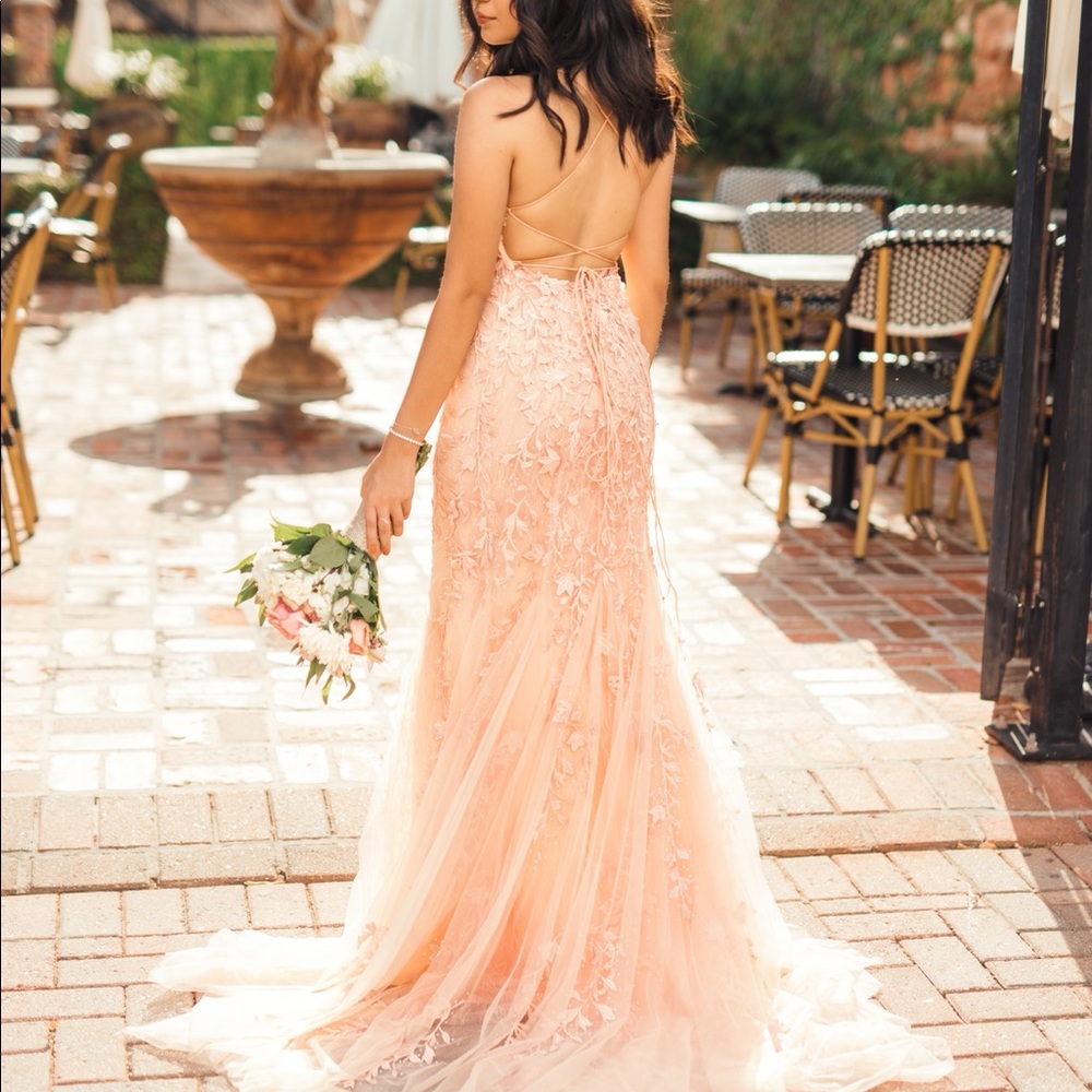 Light Pink Prom Dress SHERRI HILL DUPE